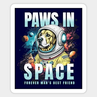 Funny paws In Space Magnet